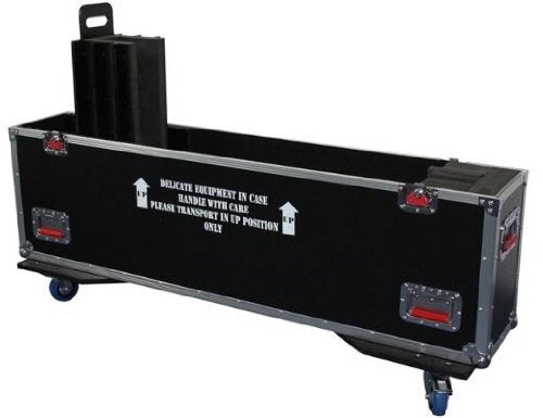 Gator Cases G-TOUR Series ATA Style Road Case with Adjustable Fit for (2) 50" to 55" LCD, LED or Plasma Screens | Includes Heavy Duty 4" Casters, and Spring loaded Handles; (G-TOURLCDV2-5055-X2)