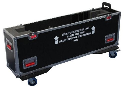 Gator Cases G-TOUR Series ATA Style Road Case with Adjustable Fit for (2) 43" to 50" LCD, LED or Plasma Screens | Includes Heavy Duty 4" Casters, and Spring loaded Handles; (G-TOURLCDV2-4350-X2)
