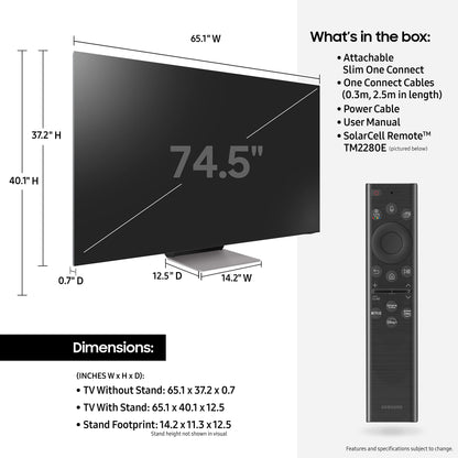 SAMSUNG 75-Inch Class Neo QLED 8K QN900B Series Mini LED Quantum HDR 64x, Infinity Screen, Dolby Atmos, Object Tracking Sound Pro, Smart TV with Alexa Built-in (QN75QN900BFXZA, 2022 Model)