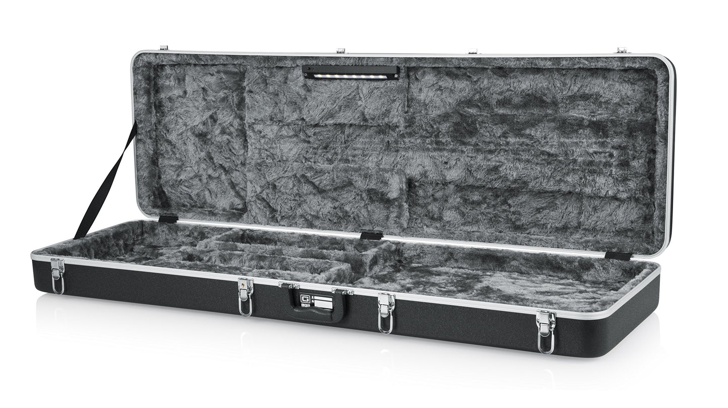 Gator Cases Deluxe ABS Molded Case for Bass Guitar with Internal LED Lighting (GC-BASS-LED)