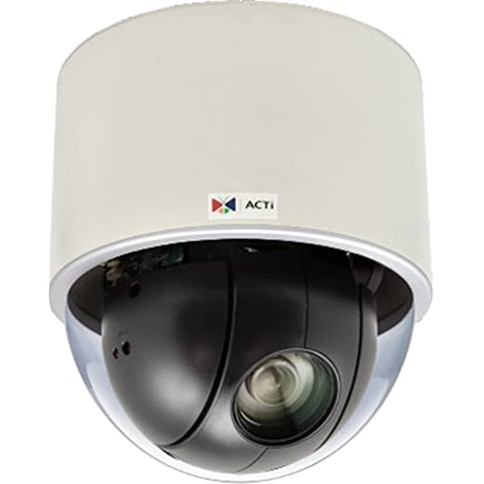 ACTi B913 5MP Video Analytics Indoor Speed Dome Camera with SLLS, DC Iris, Auto Focus, H.265/H.264, 1080p/30fps, 2D+3D DNR, Audio, MicroSDHC/MicroSDXC, High PoE/DC12V, IK09, DI/DO, Built-in Analytics