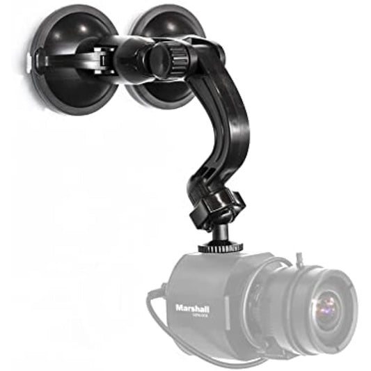 Marshall Electronics CVM-9 Dual Suction Cup Glass Mount with Adjustable Tilt Arm & Swivel 1/4"-20 Ball Mount for 1/4"-20 Cameras