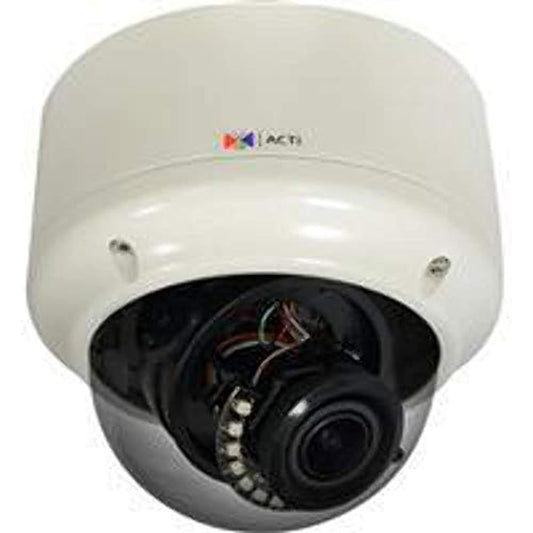 ACTi A83 2MP Outdoor Zoom Dome Camera with ELLS, 4.3x Zoom Lens, f2.8-12mm/F1.4-2.8, P-Iris, Auto Focus, H.265/H.264, 1080p/30fps, 2D+3D DNR, Audio, MicroSDHC/MicroSDXC, PoE/DC12V, IP66, IK10, DI/DO