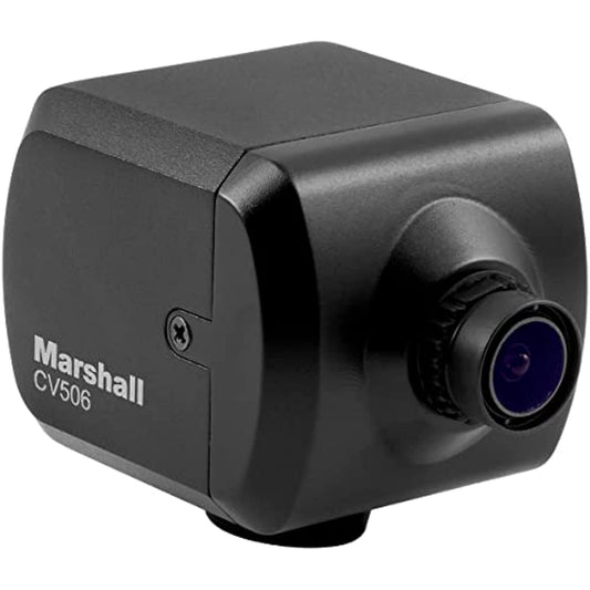 Marshall Electronics CV506 Full HD Miniature Camera with M12 Mount and Interchangeable 3.6mm Lens (72 AOV), 1920x1080p at 60 fps, 3G/HD-SDI &amp; HDMI Output