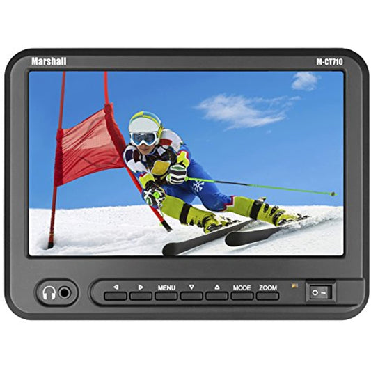Marshall Electronics M-CT710 7&quot; TFT LCD Portable Camera-Top Monitor with AA Battery Plate, 250cd/m2 Brightness, 700:1 Contrast Ratio, 1024x600