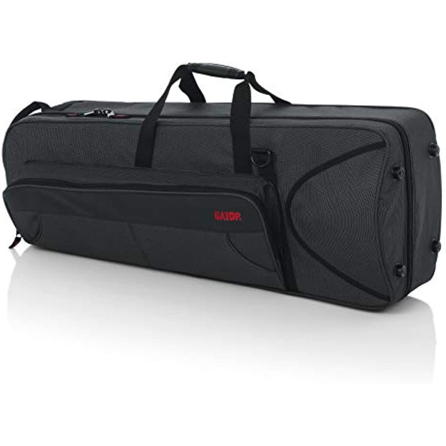 Gator Cases Lightweight Polyfoam Trombone Case with Removable Strap and Rubber Interlocking Carry Handle; (GL-TROMBONE-F)