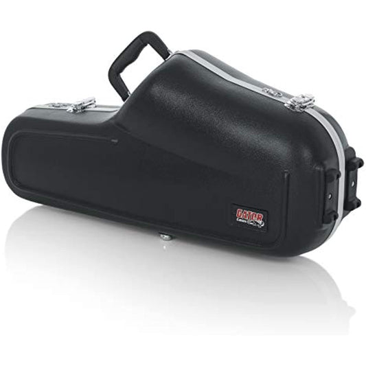Gator Cases Lightweight Molded Alto Saxophone Case with Locking Latch and Plush Lined Interior; (GC-ALTO SAX)