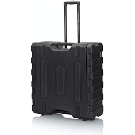 Gator Cases Pro Series Rotationally Molded 4U Rolling Rack Case with 19" Depth, Tow Handle & Recessed Wheels; Made in USA (G-PROR-4U-19)
