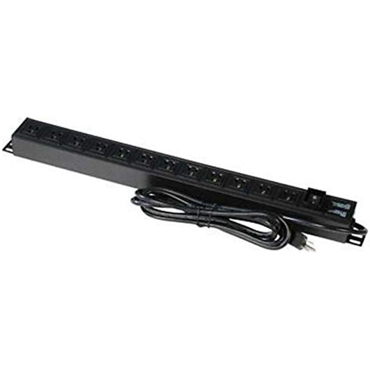 Gator Rackworks UL Approved 110v Vertical Rack Mounting Power Strip, 12 Outlet (GRW-PWRVERT-12)