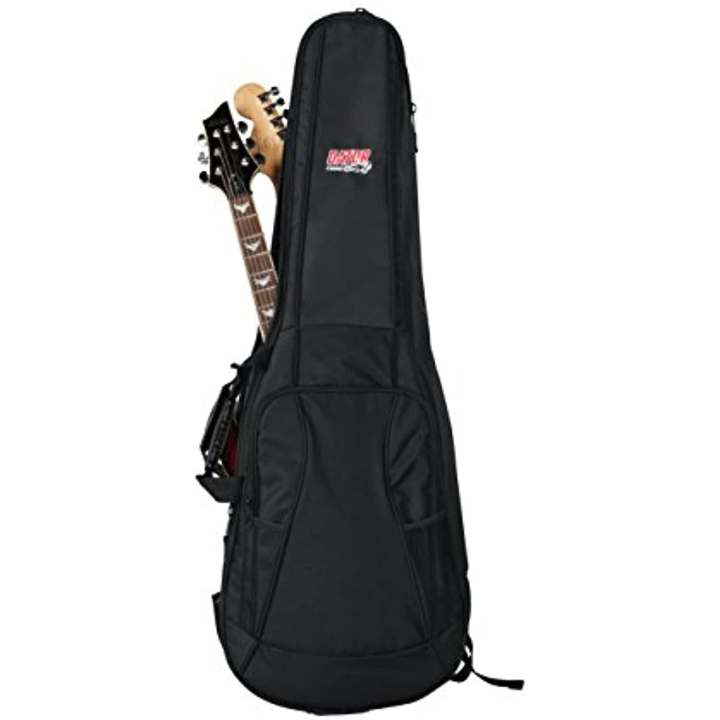 Gator Cases 4G Series Gig Bag For Two Electric Guitars With Adjustable Backpack Straps; Fits Two Stratocaster and Telecaster Style Electric Guitars (GB-4G-ELEC 2X)