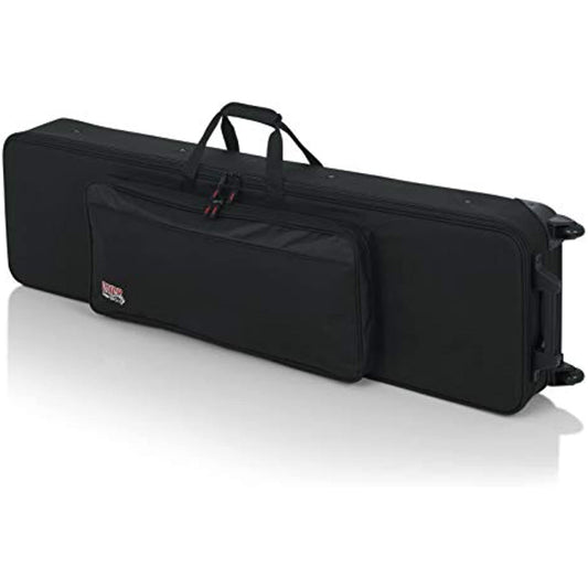 Gator Cases Lightweight Keyboard Case with Pull Handle and Wheels; Fits Slim 76-Note Keyboards (GK-76SLIM)