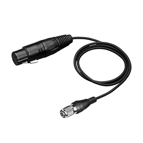 Audio-Technica XLRcH 2.5' Microphone Input Cable with 3-Pin XLRF to 4-Pin cH Connector for cH-Style Body-Pack Transmitter