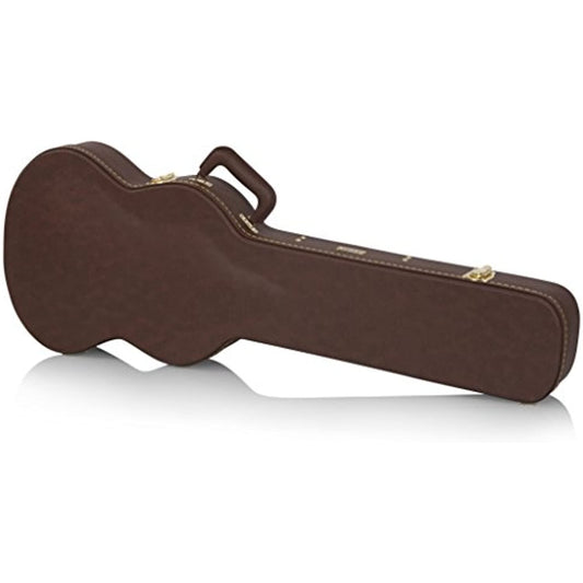 Gator Cases Deluxe Wood Case for SG Electric Guitars; Brown Exterior (GW-SG-BROWN)
