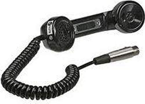HS-6A (Black), Telephone Style PTT HANDSET with Metal Hanger Bracket, 200 OHM IM