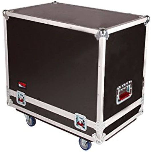 Gator Cases G-TOUR Series ATA Style Road Case for (2) QSC K10 Speaker Cabinets with Cable Storage and Heavy Duty 4" Casters (G-TOUR SPKR-2K10)