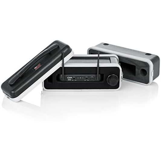 Gator Cases Single Wireless Microphone System Case; Live-in Style Holds Reciever, Body Pack, and Microphone with Antenna Access (GM-1WP)