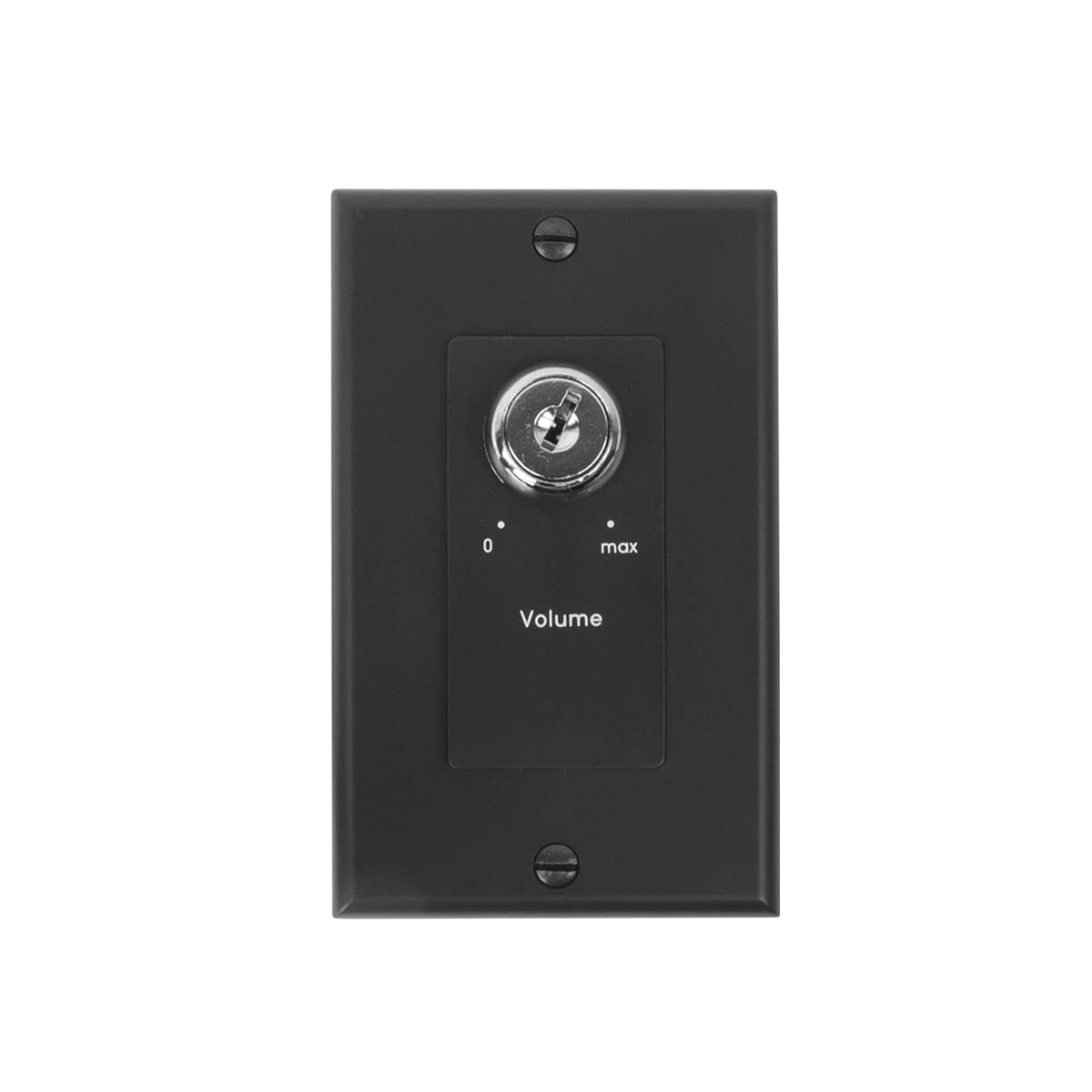 Lowell KL100-DB 100W One-Gang Decorator Wall Plate with Key Switch, Black