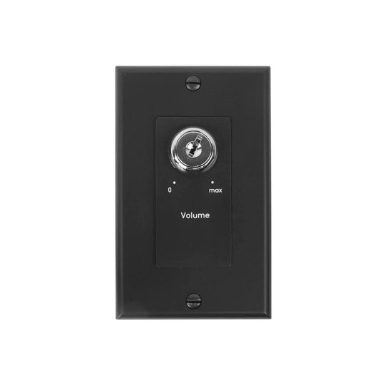 Lowell KL100-DB 100W One-Gang Decorator Wall Plate with Key Switch, Black