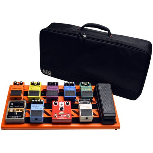 Gator Cases Aluminum Guitar Pedal Board with Carry Bag; Large: 23.75" x 10.66" | Orange (GPB-BAK-OR)
