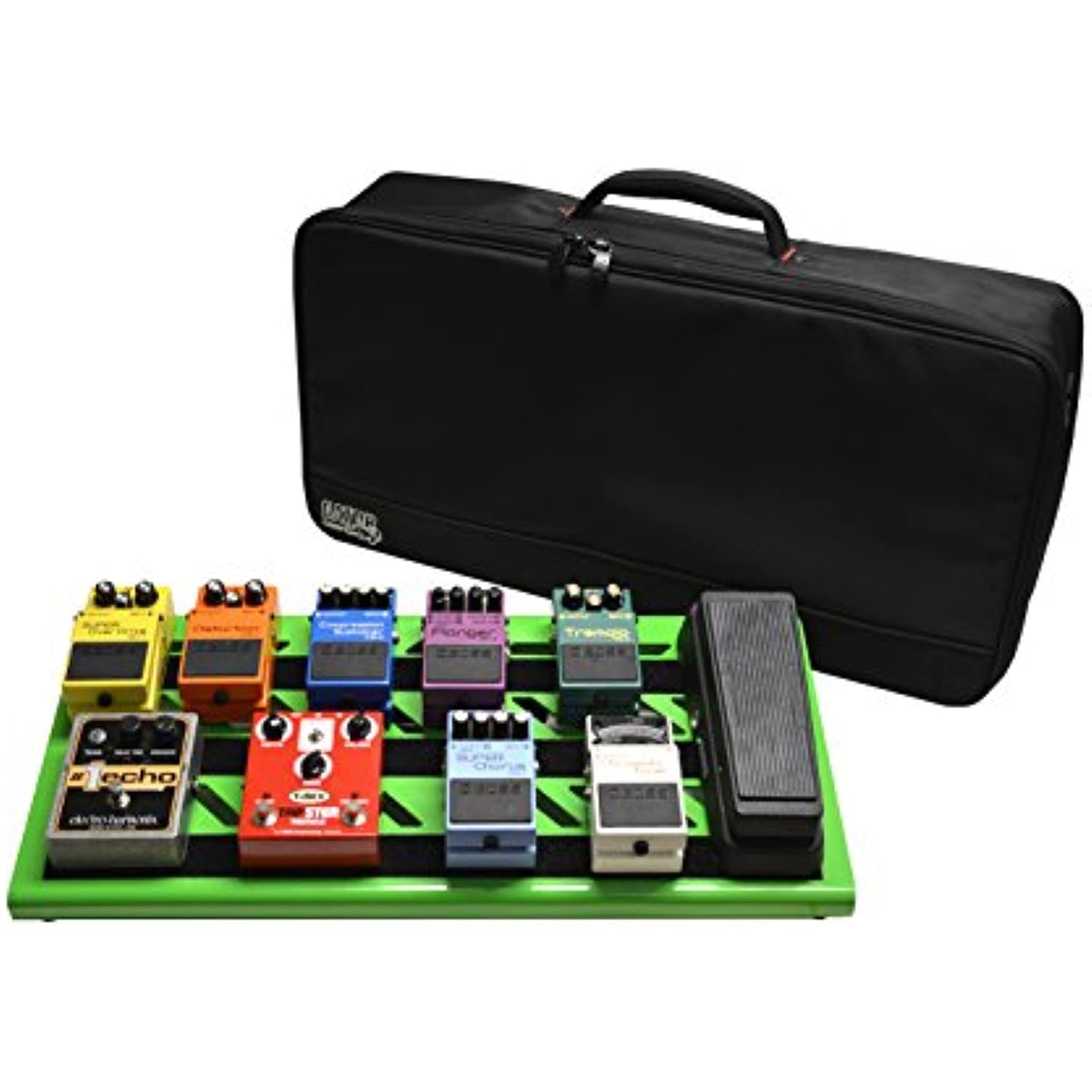 Gator Cases Aluminum Guitar Pedal Board with Carry Bag; Large: 23.75" x 10.66" | Green (GPB-BAK-GR)