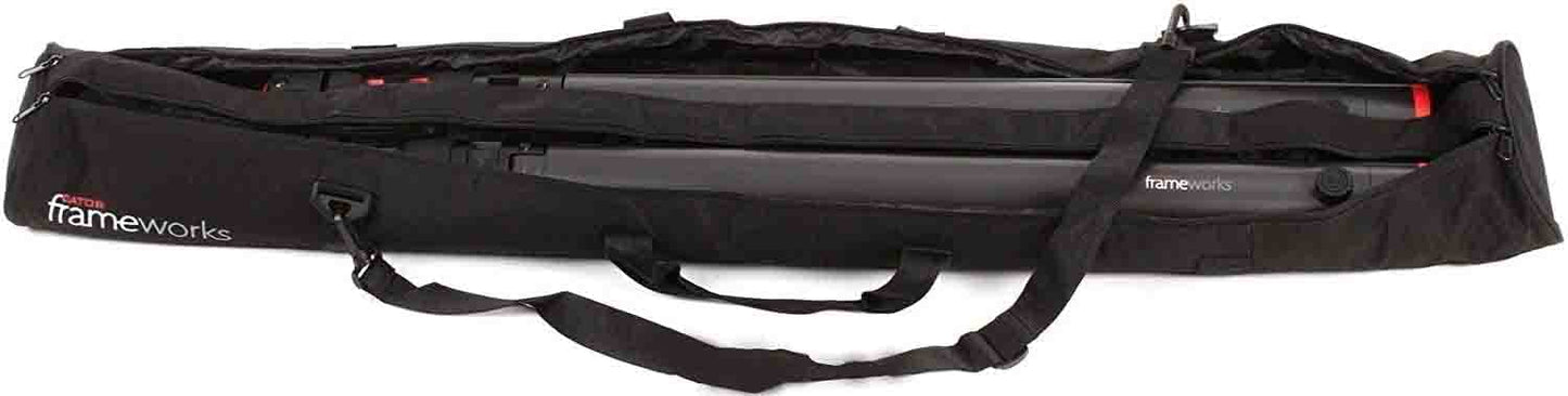 Gator Frameworks ID Series Speaker Stand Set with Padded Nylon Carry Bag; Set of 2 Stands (GFW-ID-SPKRSET)