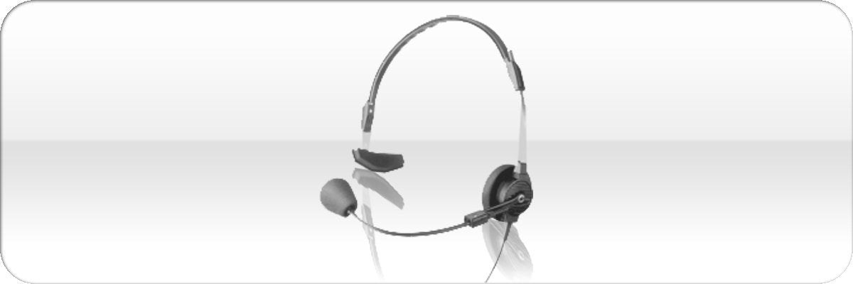 Single-Sided W/Flexible Dynamic Boom Mic, 150 Ohm Earphone, 6ft (1.8m) Cord, And