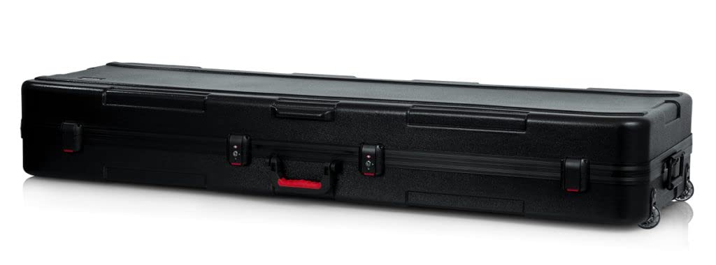 Gator Cases Molded Flight Case for Deep 88-Note Keyboards with TSA Approved Locking Latches and Recessed Wheels; (GTSA-KEY88D),Black