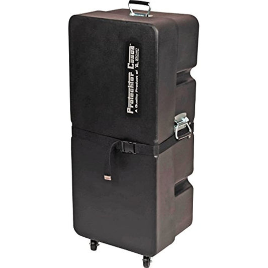 Gator Cases Protechtor Series Classic Compact Drum Hardware Accessory Case Upright with (4) Wheels; 36"x16"x12" (GP-PC304WU)