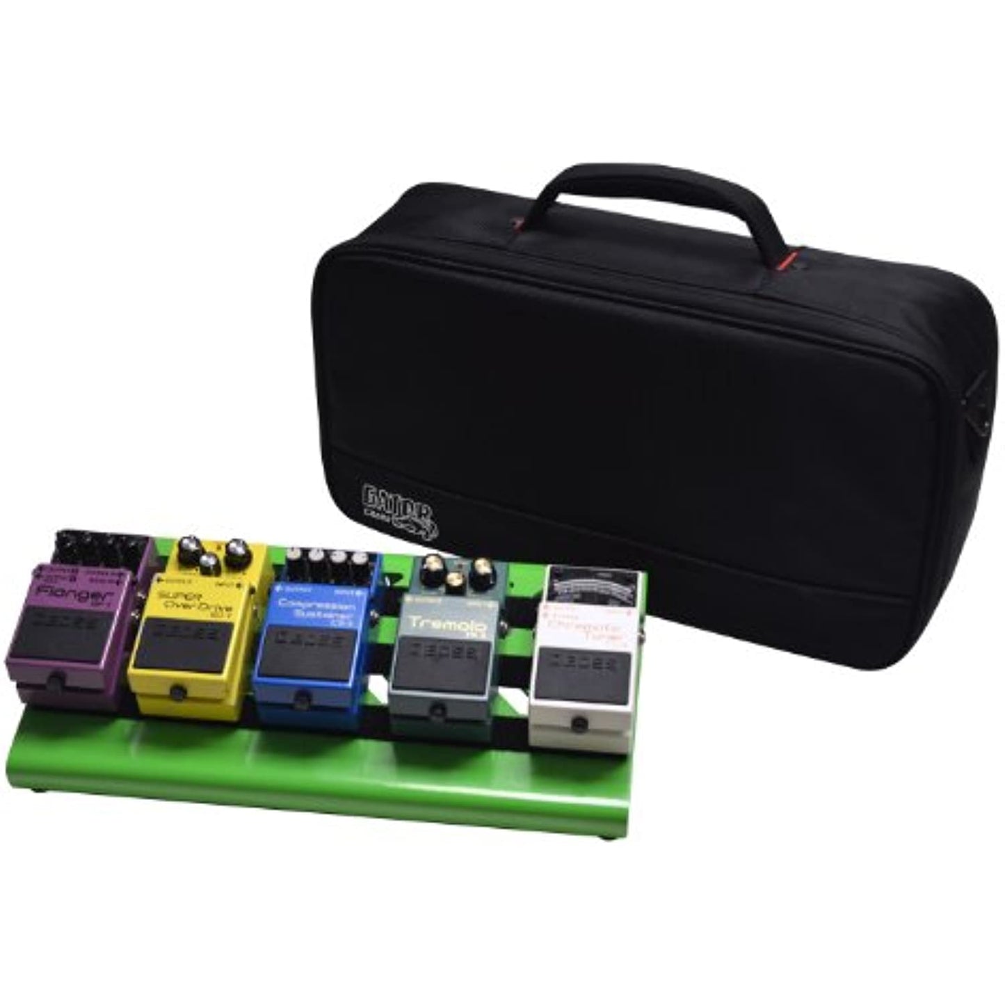 Gator Cases Aluminum Guitar Pedal Board with Carry Bag; Small: 15.75" x 7" | Green (GPB-LAK-GR)