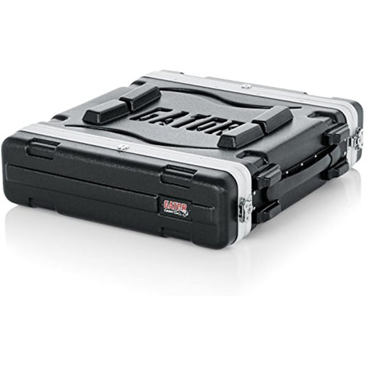 Gator Cases Lightweight Molded 2U Rack Case with Heavy Duty Latches; Standard 19.25" depth (GR-2L)