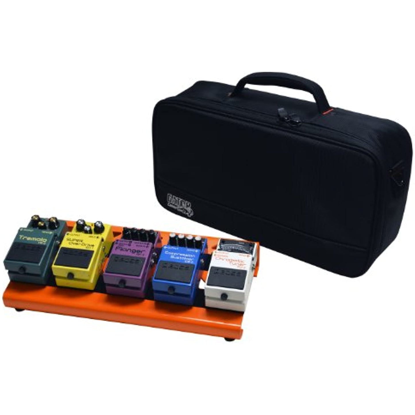 Gator Cases Aluminum Guitar Pedal Board with Carry Bag; Small: 15.75" x 7" | Orange (GPB-LAK-OR)