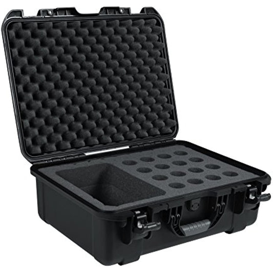 Gator Cases Titan Series Water Proof Injection Molded Microphone Case; Fits up to 16 Wired Mics and Accessories (GM-16-MIC-WP)