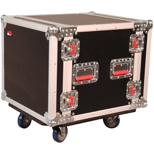Gator Cases G-TOUR Audio Road Rack with Heavy-Duty Casters and Tour Grade Hardware; 17" Rackable Depth, 10U (G-TOUR 10U CAST)