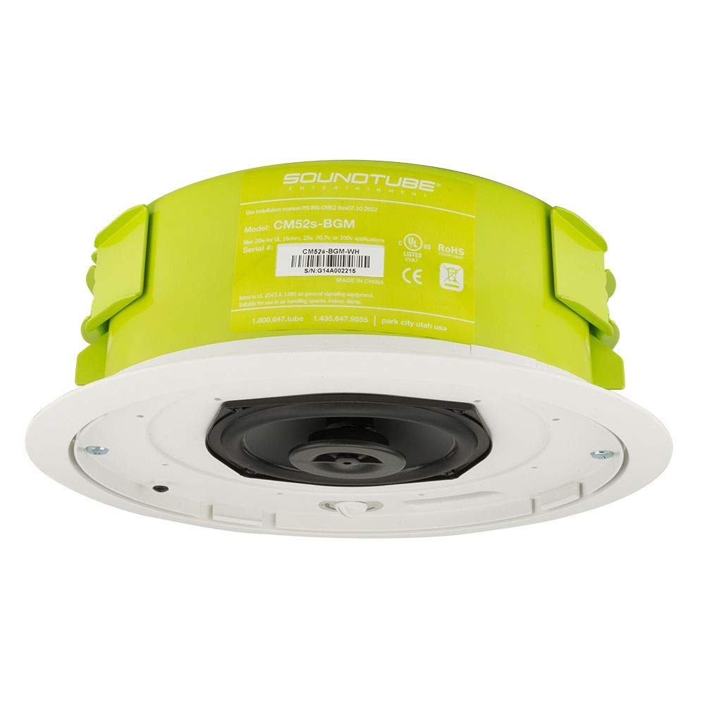 SOUNDTUBE IPD-CM52S-BGM-WH in-Ceiling Speaker,White,40 Max. Wattage