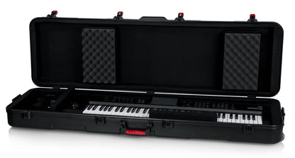 Gator Cases Molded Flight Case for Slim Extra Long 88-Note Keyboards with TSA Approved Locking Latches and Recessed Wheels; (GTSA-KEY88SLXL), Slim Long 88-Note