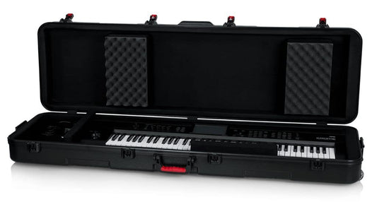 Gator Cases Molded Flight Case for Slim Extra Long 88-Note Keyboards with TSA Approved Locking Latches and Recessed Wheels; (GTSA-KEY88SLXL), Slim Long 88-Note