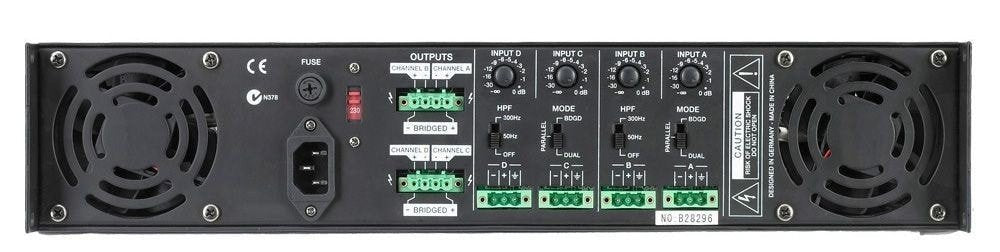 PA4150L Amplifier - 640 W RMS - 4 Channel