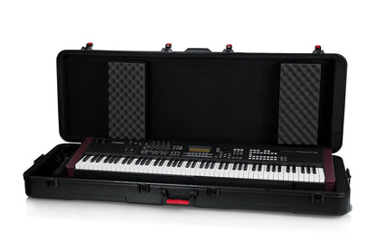 Gator Cases Molded Flight Case for Deep 88-Note Keyboards with TSA Approved Locking Latches and Recessed Wheels; (GTSA-KEY88D),Black