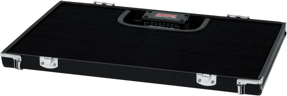 Gator Cases Gig Box Jr. Pedal Board with Built in 3x Guitar Stand | Fits Most Electric and Acoustic Guitars; Pedal Surface 21.5" x 15" (GW-GIGBOXJR)