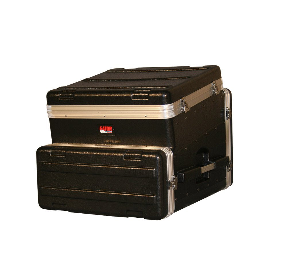Gator Cases Lightweight ATA Molded Slant-Top Console Rack Case; 10U Top and 4U Side (GRC-10X4)