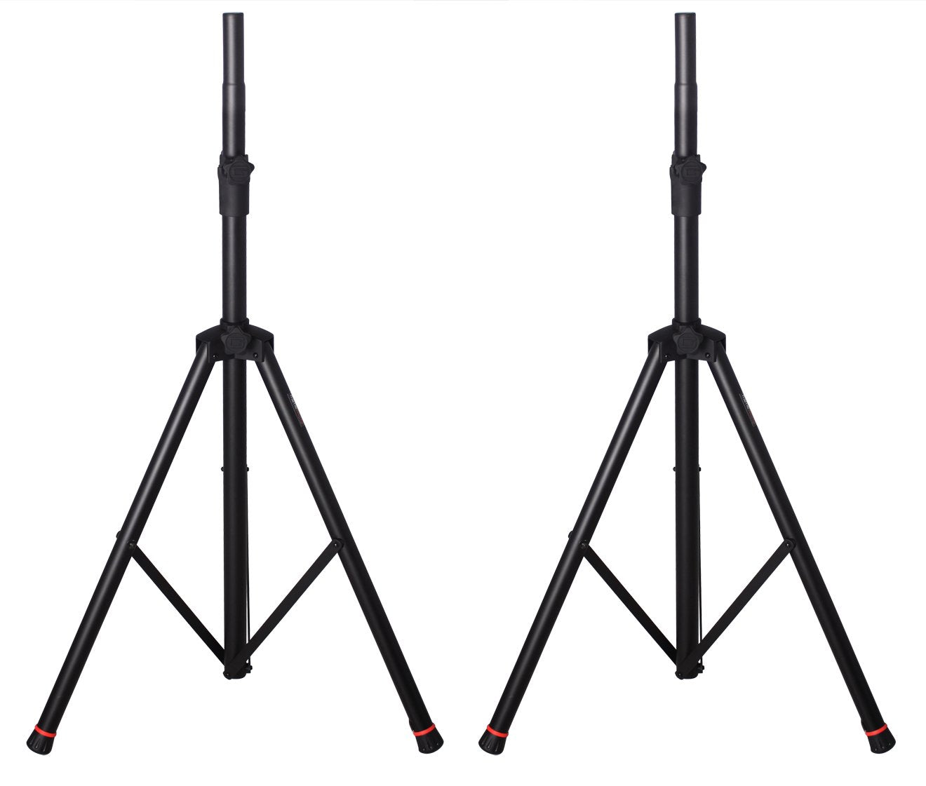 Gator Frameworks Deluxe Set with Self Rising Lift Assist Includes (2) Speaker Stands and Nylon Carry Bag (GFW-SPK-3000SET)