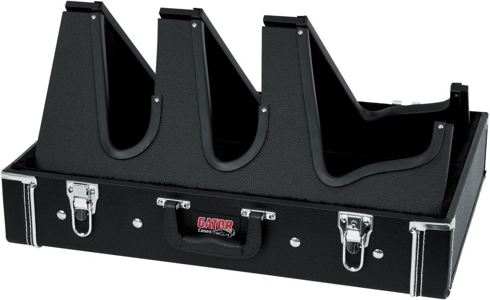 Gator Cases Gig Box Jr. Pedal Board with Built in 3x Guitar Stand | Fits Most Electric and Acoustic Guitars; Pedal Surface 21.5" x 15" (GW-GIGBOXJR)