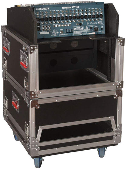 Gator Cases G-TOUR Series ATA Style Modular Audio Console Rack; 14U Top, 6U Side (G-TOUR-GRC-1406)