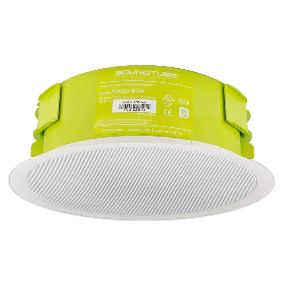 SOUNDTUBE IPD-CM52S-BGM-WH in-Ceiling Speaker,White,40 Max. Wattage