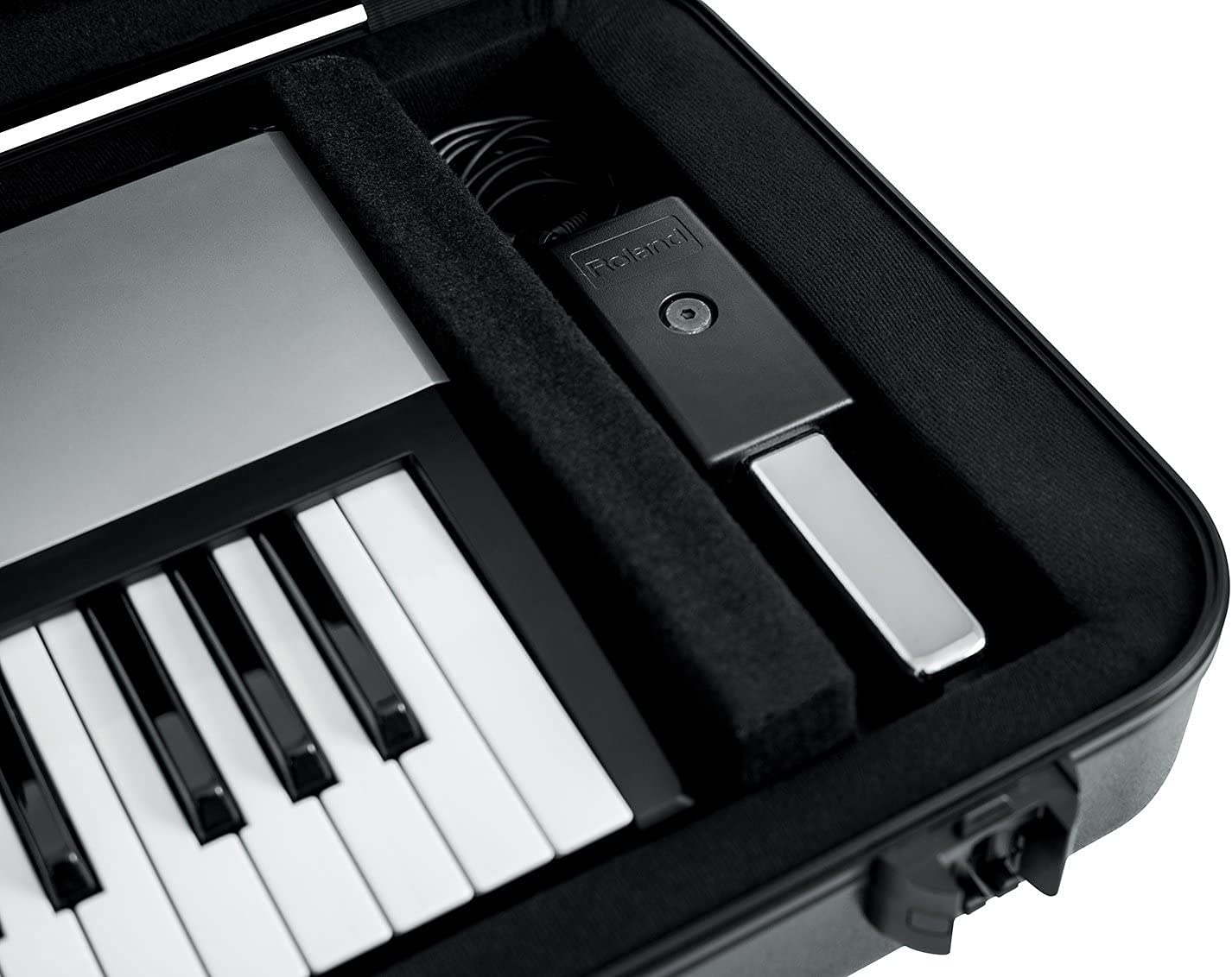 Gator Cases Molded Flight Case for 49-Note Keyboards with TSA Approved Locking Latches and Recessed Wheels; (GTSA-KEY49)