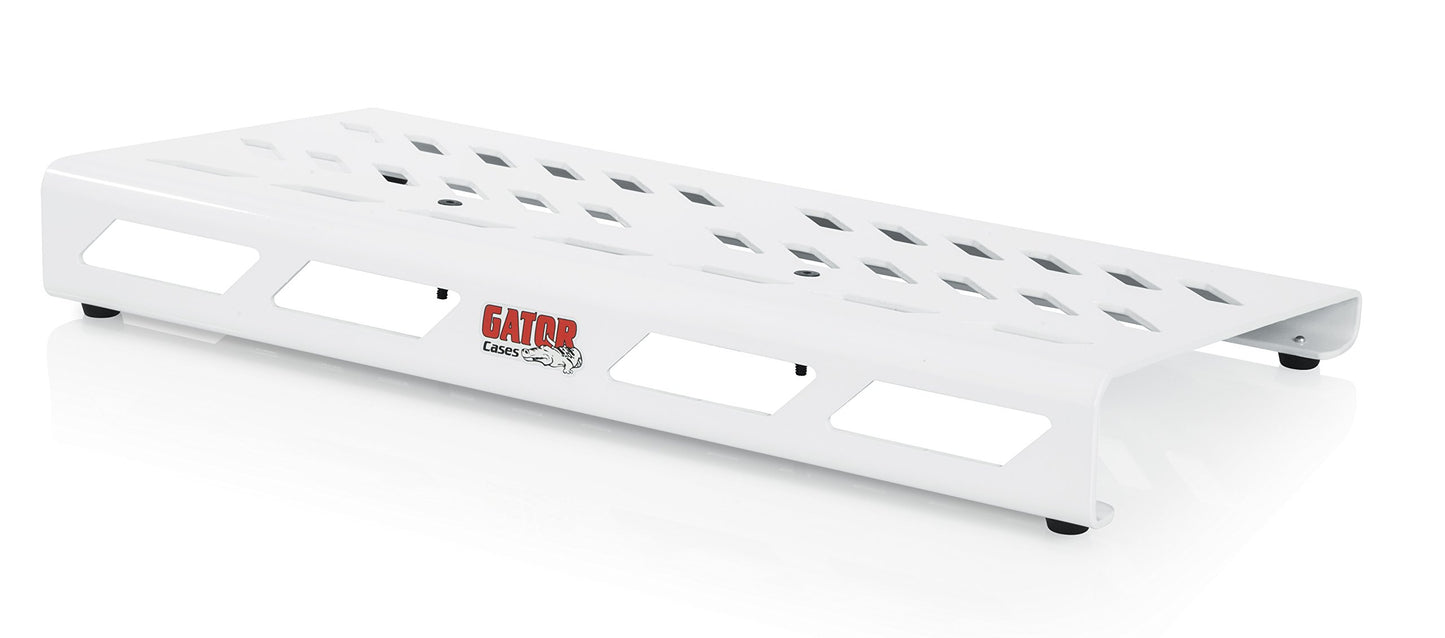 Gator Cases Aluminum Guitar Pedal Board with Carry Bag; Large: 23.75" x 10.66" | White (GPB-BAK-WH)