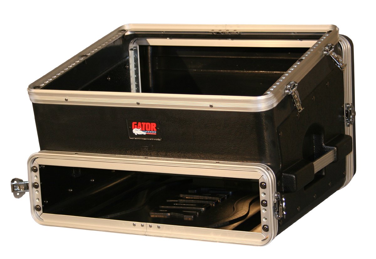 Gator Cases Lightweight ATA Molded Slant-Top Console Rack Case; 8U Top and 2U Side (GRC-8X2)