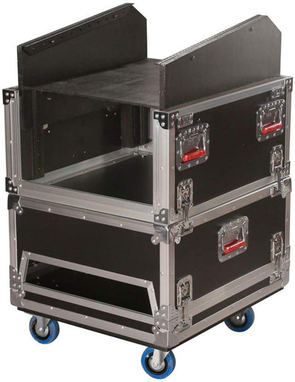 Gator Cases G-TOUR Series ATA Style Modular Audio Console Rack; 14U Top, 6U Side (G-TOUR-GRC-1406)