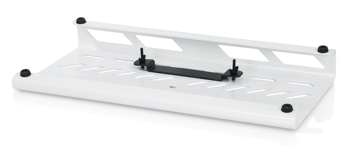 Gator Cases Aluminum Guitar Pedal Board with Carry Bag; Large: 23.75" x 10.66" | White (GPB-BAK-WH)
