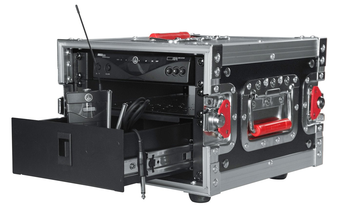 Gator Cases G-TOUR Series ATA Road Style Half Rack Case; 8" Rackable Depth, 6U Size (G-TOUR 6UHR)